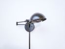 Swing Arm Adjustable Wall Light - Satin Black - Blackened | Sconces by Retro Steam Works. Item composed of metal compatible with industrial style