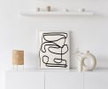 Large Abstract Line Art Print, Mid century modern living | Prints by Capricorn Press. Item made of paper works with minimalism & mid century modern style