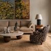 Sphere Round Sofa Table Travertino Bianco | Work by District Loom