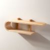 Handmade Bent Wood Wall Shelf: Mid Century Modern Floating Bookshelf | Shelving in Storage by Spacecraft Furnishing