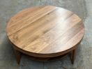 Modern Round Solid Wood Coffee Table, USA made | Tables by Marco Bogazzi