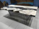 Poplar Tree, Smoke Epoxy Dining Table, River Kitchen Table | Tables by LuxuryEpoxyFurniture. Item composed of wood and synthetic