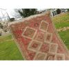 Handwoven Pastel Wool Turkish Oushak Runner | Runner Rug in Rugs by Vintage Pillows Store. Item composed of cotton and fiber