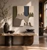 Handmade Vivid Wall Sculpture – Modern Geometric Plaster Art with Bold Textured Relief, Eco-Friendly Design for Unique Home Décor | Wall Hangings by Vaiva Art Atelier