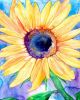 Zonnebloem | Prints by Brazen Edwards Artist. Item made of canvas with paper