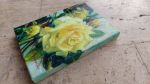 Yellow flowers rose painting on canvas, Original flower rose | Oil And Acrylic Painting in Paintings by Natart. Item made of canvas & synthetic compatible with contemporary style