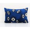 Ikat Eye Blue Pillow Pillow Cover | Sham in Linens & Bedding by Vintage Pillows Store. Item made of cotton with fiber