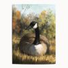 Canada Goose Art Print, Wildlife Painting, Autumn Foliage Wall Art | Prints in Paintings by The Ugly Cat Studio
