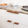 Leather Edge Pulls KENT | Hardware by minimaro - luxury furniture handles. Item composed of copper and leather