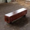 Razor Base Beam Bench Mahogany Color | Reclaimed Wood IN-STO | Benches & Ottomans by Alabama Sawyer. Item composed of wood