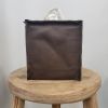 Dark Brown Leather Single Tissue Box Cover | Toiletry in Storage by Vantage Design