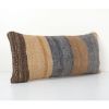 Handwoven Decorative Turkish Kilim Pillow Cover, Striped Obl | Cushion in Pillows by Vintage Pillows Store