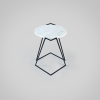 Saturno - Carrara marble side table | Tables by DFdesignLab - Nicola Di Froscia. Item made of metal with marble works with minimalism & contemporary style