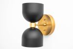 Wall Sconce - Black Deep Ball - Model No. 5116 | Sconces by Peared Creation. Item made of brass