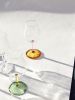 Hand Blown Tall Wine Glass in Pink/Amber | Drinkware by Barton Croft. Item made of glass works with country & farmhouse & japandi style
