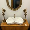 Classic-Midcentury Design Carrara Marble Sink | Water Fixtures by AYMARBLEDESIGN LLC