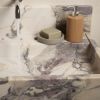 Calacatta Viola Marble Sink with Backsplash- 32'' | Water Fixtures by AYMARBLEDESIGN LLC