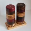 Pepper mill and salt mill set – oak/amaranth/walnut – 6'' | Vessels & Containers by Slice of wood / Tranche de bois