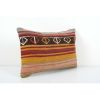 Orange Oriental Boho pillow Kilim pillow cover Chair pillow | Sham in Linens & Bedding by Vintage Pillows Store. Item composed of cotton & fiber