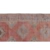 Vintage Faded Distressed Oushak Runner - Hallway Carpet | Area Rug in Rugs by Vintage Pillows Store. Item composed of cotton