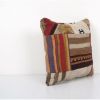 Vintage Turkish Handmade Large Patchwork Cushion, Flat-Weave | Pillows by Vintage Pillows Store