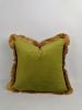 12 x 36 long lumber pillow, chartreuse silk velvet pillow | Pillows by velvet + linen
