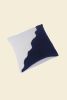 Plush Pillowcase in White/Navy | Pillows by BOI. Item made of fabric compatible with contemporary style
