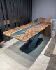 Epoxy Office Table - Conferance Table - Dining Table | Tables by Tinella Wood. Item made of wood with metal works with contemporary & mediterranean style