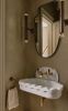 Midcentury design Carrara Marble Sink with Backsplash | Water Fixtures by AYMARBLEDESIGN LLC