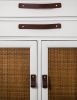 Mahogany Leather Handle [Round End] | Knob in Hardware by Keyaiira | leather + fiber | Artist Studio in Santa Rosa. Item composed of leather