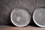 Set of 4 cake plates - (set nr4) STC organic natural shape | Dinnerware by Laima Ceramics. Item composed of stoneware in minimalism style