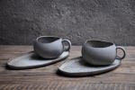 Mug with handle "Home" 400 ml- organic natural shape | Drinkware by Laima Ceramics. Item made of stoneware works with minimalism style