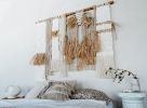 Natural Macrame Fiber Art, Linen and Raffia Rainbow | Macrame Wall Hanging in Wall Hangings by Ranran Studio by Belen Senra. Item composed of cotton and fiber