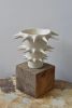 Spikes White Ceramic Flower Vase V | Vases & Vessels by OWO Ceramics. Item made of ceramic