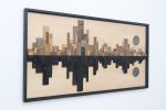 City Reflection, Reclaimed wood Skyline 72"x36" | Wall Sculpture in Wall Hangings by Craig Forget. Item made of wood works with mid century modern & contemporary style