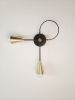 Minimalist Black and Gold Wall Sconce - 2 Bulb Light Fixture | Sconces by Retro Steam Works