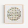 Vintage World Map Dots Collage, Large Circle | Paintings by Amelia Coward