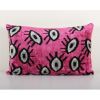 Silk Ikat Eye Pink Pillow Cover | Sham in Linens & Bedding by Vintage Pillows Store. Item composed of cotton