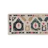 1960s White Washed Suzani Pink Runner With Pastel Colors, Vi | Runner Rug in Rugs by Vintage Pillows Store. Item made of cotton