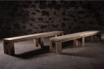 Black Oak and Teak, Dining / Ping Pong Table & Benches | Dining Table in Tables by NO AGE FURNITURE STUDIO
