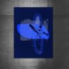 The Bluest Of Blues | Prints by Linda lhermite. Item composed of canvas and metal in mid century modern or contemporary style