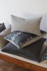 Silver Grey Nubby Woven Wool Lumbar Pillow 12x20 | Pillows by Vantage Design