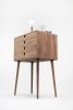 Mid Century Chest of Drawers, Cabinet with 4 Drawers | Dresser in Storage by Manuel Barrera Habitables. Item composed of walnut