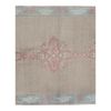Distressed Area Rug Hand Knotted Colorful Low Pile Oushak | Rugs by Vintage Pillows Store. Item composed of cotton and fiber