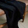 Black Remnants of Chanel Half Blanket 59x99 | Throw in Linens & Bedding by Vantage Design