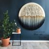 Circular Fiber Art Collection - SEASIDE tapestry | Wall Hangings by Rianne Aarts / Teddy and Wool Studio. Item composed of cotton & fiber