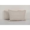 Set of Two Bohemian Wool Turkish Faded Blue Color Rug Pillow | Sham in Linens & Bedding by Vintage Pillows Store. Item made of cotton with fiber