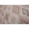 Vintage  Hand embroidered  Diamond Pattern Soft Warm Colors | Area Rug in Rugs by Vintage Pillows Store. Item made of wool & fiber