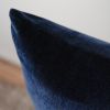 Deep Navy Blue Velvet Pillow 24x24 | Pillows by Vantage Design