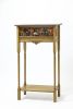 Handcrafted Tall Green Console Table with Drawer – Amanita Mushroom & Forest Motif Entryway Table | Tables by Birds and Gardens Inc
